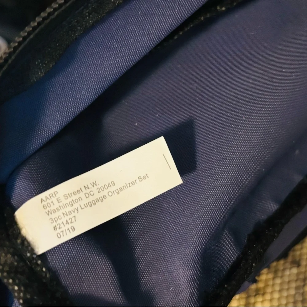 Blue Canvas Travel Totes Organizers Set